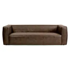 GENERICO - Sofa Rini 4 Puestos Cuero Vegano Color Cocoa