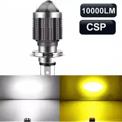 UNIVERSAL - 2 luces led h4 proyector bicolor 10.000 lumens moto ac/dc