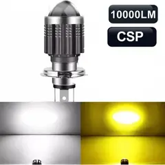 LEDMAX - Bombillo led h4 lupa ultra potente dual color 10.000 lumens