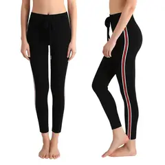 FRIOLENTA - Jogger Térmico Legging Interior Fleece Sudadera Rayas blanco rojo