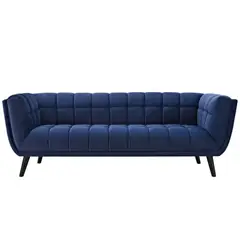 GENERICO - Sofa Haru 3 Puestos Tela Terciopelo Azul