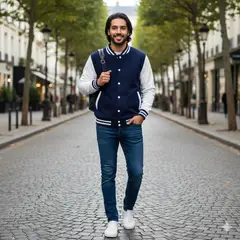 THE CLOTHING COMPANY - Chaqueta Beisbolera Hombre Algodon Perchado