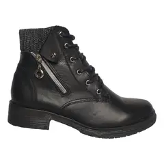 CALZADO CON ALTURA MONSERRATE - Botin en cuero para Mujer MoreLiber by Monserrate Ref Ambrosía Negro