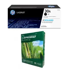 HP - Tóner 30a Negro Original + Resma ¡GRATIS