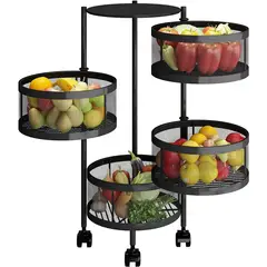 ONE PIXEL - Estante Metálico Organizador Para Cocina 4 niveles Redondo