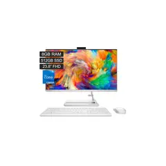 LENOVO - TODO EN UNO IdeaCentre 3 Core I5-12450H RAM 8GB SSD 512GB 23.8 FHD