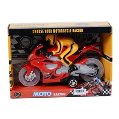 JUGUETELANDIA - MOTO RACING FRICCION LUZ Y SONIDO CAJA