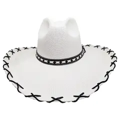 VELBROS - Sombrero Vaquero Texas Llanero Norteño Hombre Mujer Ganadero - Blanco