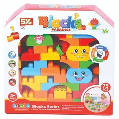 JUGUETELANDIA - JUEGO BLOQUES PARADISE 75 PIEZAS CAJA