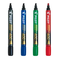 PILOT - Marcador Permanente 400 Punta Biselada X 4 Colores