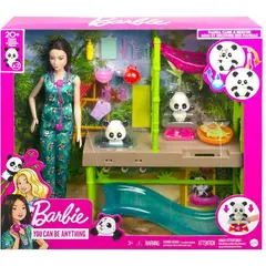 BARBIE - Profesiones Set de Juego Cuidadora de Pandas Mattel