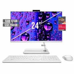 LENOVO - TODO EN UNO AIO 3 AMD RYZEN 5-7430U SSD 256GB RAM 12GB LED 24" FHD