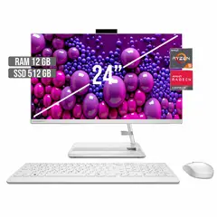 LENOVO - TODO EN UNO AIO 3 AMD RYZEN 5-7530U SSD 512GB RAM 12GB LED 24" FHD