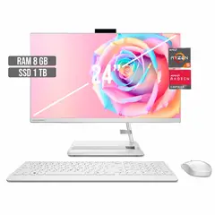 LENOVO - TODO EN UNO AIO 3 AMD RYZEN 5-7530U SSD 1TB RAM 8GB LED 24" FHD