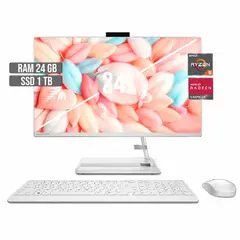 LENOVO - TODO EN UNO AIO 3 AMD RYZEN 5-7530U SSD 1TB RAM 24GB LED 24" FHD