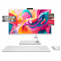 LENOVO - TODO EN UNO AIO 3 AMD RYZEN 5-7530U SSD 2TB RAM 24GB LED 24" FHD