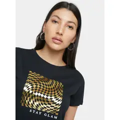 SEVEN SEVEN - Camiseta Para Mujer Manga Corta Color Negro Marca #28094788