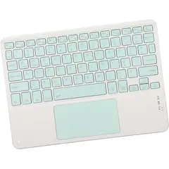 GENERICO - Teclado Keyboard Mouse Touchpad Bluetooth Para Pc Tablet Celular Celeste