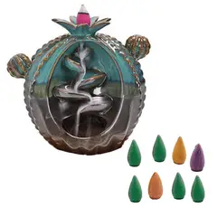 DAYOSHOP - Cactus Quemador Incienso Proteccion + Cono De Incienso 0317
