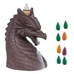 DAYOSHOP - Dragon Quemador Incienso Sabiduria + Cono De Incienso 0330