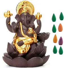DAYOSHOP - Elefante Ganesha Quemador Incienso + Cono De Incienso 0335