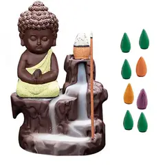 DAYOSHOP - Buda Om Quemador Incienso Sabiduria+ Cono De Incienso 0323