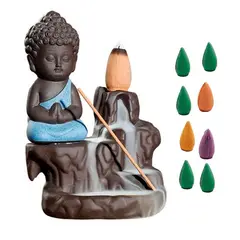 DAYOSHOP - Buda Om Quemador Incienso Sabiduria+ Cono De Incienso 0325