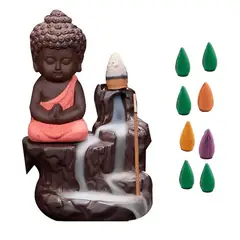 DAYOSHOP - Buda Om Quemador Incienso Sabiduria+ Cono De Incienso 0326