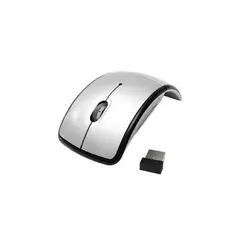 GENERICO - Mouse ratón óptico inalámbrico plegable receptor usb 24g Blanco