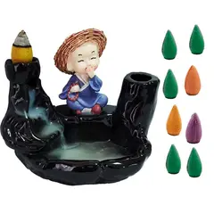 DAYOSHOP - Buda Sonriente Quemador Incienso + Cono De Incienso 0312