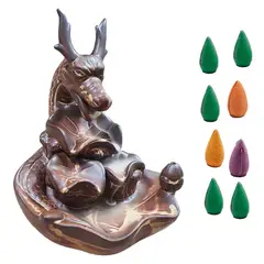 DAYOSHOP - Dragon Sabiduria Quemador Incienso + Cono De Incienso 0328