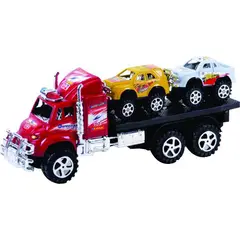 JUGUETELANDIA - Tractomula Racing Con Carros Friccion Base Y Tapa