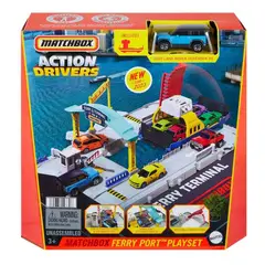 MATTEL - Matchbox Basics Pista de Juguete de Acción Puerto de Ferry