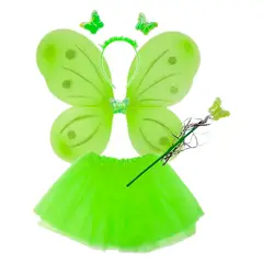 GENERICO - Disfraz Mariposa Alas Tutú Diadema Varita Niñas Halloween