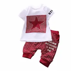 LUSOLSI - Prendas Ropa para niños conjuntos de vestir camiseta y pantalon