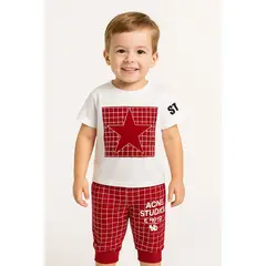 LUSOLSI - Prendas Ropa para niños conjuntos de vestir camiseta y pantalon