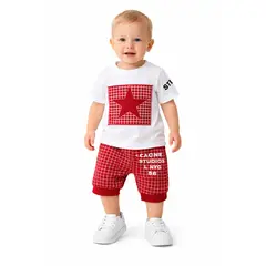 LUSOLSI - Prendas Ropa para niños conjuntos de vestir camiseta y pantalon