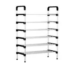 TECNOHOGAR JS - Organizador Zapatero Metálico 6 Niveles 18 Pares