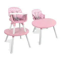 BEBESIT - Silla comedor 3 en 1 baby desk rosado-