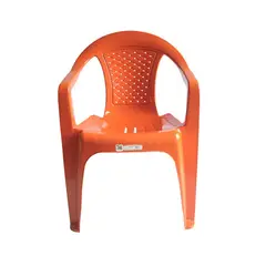 RIMO - Silla Bambú con Brazos Naranja
