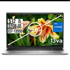 DELL - Portátil 15 Intel Core i7-1355U 32GB RAM SSD 512GB Pantalla 15.6” FHD, Color Silver