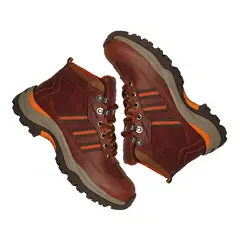 CALZADO CON ALTURA MONSERRATE - Bota Outdoor en cuero para Mujer MoreLiber Ref. Olympus Caoba