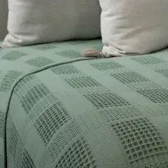 FATELARES - Cubrelecho Doble Sofia Verde 232x246cm