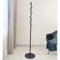 INDUHOGAR - Perchero de lujo color negro mate con base tipo marmol marca