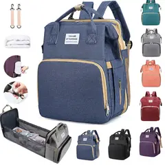 ONE PIXEL - Morral Pañalera Con Cambiador Azul