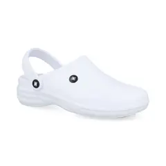 EVACOL - Zapatos Zueco Dotacion Antideslizantes Correa Blancos Ref 114