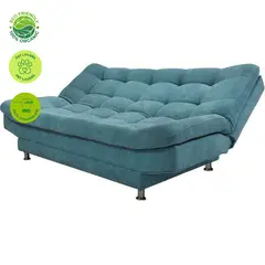 GENERICO - Sofá cama Moltochic Reclinable en Tela Lino azul claro