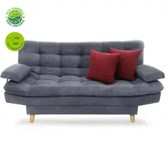 GENERICO - Sofá cama Reclinable 3 Posiciones Incluye Cojines Vinotinto