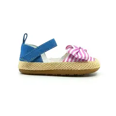 PAPOS - Sandalias Bebés Simona Rosada Rayas - Sandalias Bebés - Azul