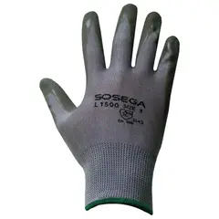 SOSEGA - GUANTE NYLON EN LATEX GRIS TALLA L REF.L1500